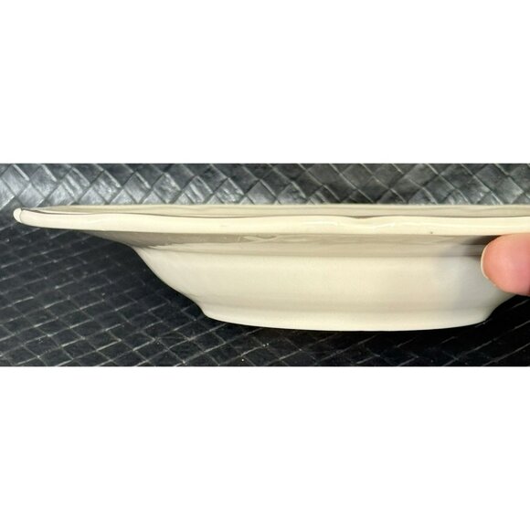 Sterling Vitrified China 9 Inch Wide Rim Bowls Gold Trim Set of 4 Stew Pasta - Picture 8 of 9